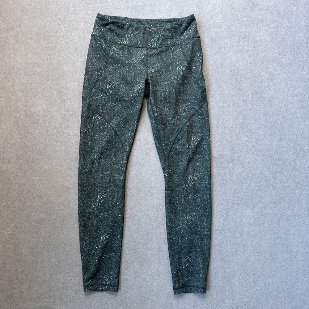 Patagonia Centered Tights Womens Medium Green Speckle Stretch Active STY21961